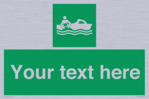 Custom sign safe condition Rescue boat